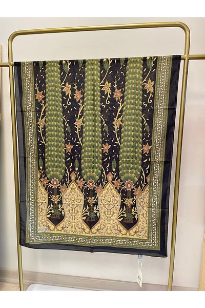 MENESSA Cotton Voile Garden Pattern Shawl
