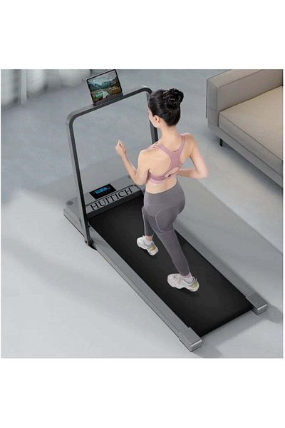 huitich Foldable 2.5 HP Under-Desk Treadmill with Mobile/iPad Holder - Supports up to 220 lbs