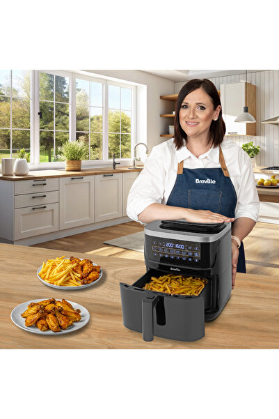 Breville Еърфрайър, фритюрник с горещ въздух и функция за готвене на пара, Br...