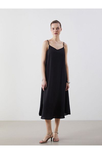 LC Waikiki Lcwaikiki Classic V Neck Straight Sling Dress