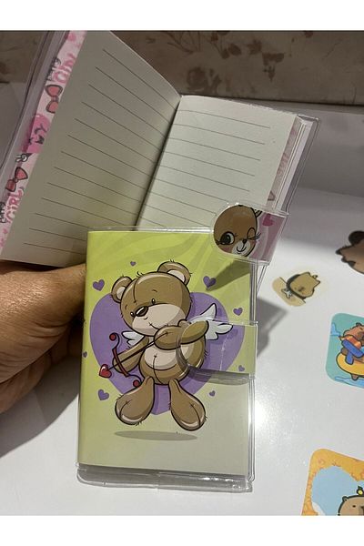 demirosa 2 Mini Notebooks with Cute Cartoon Characters – for School and Daily Use