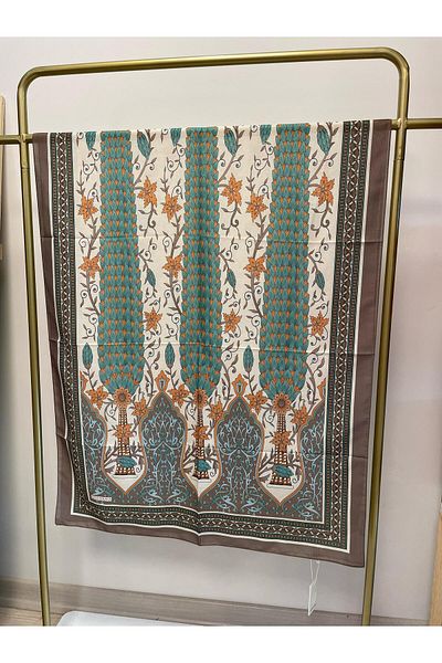 MENESSA Cotton Voile Garden Pattern Shawl