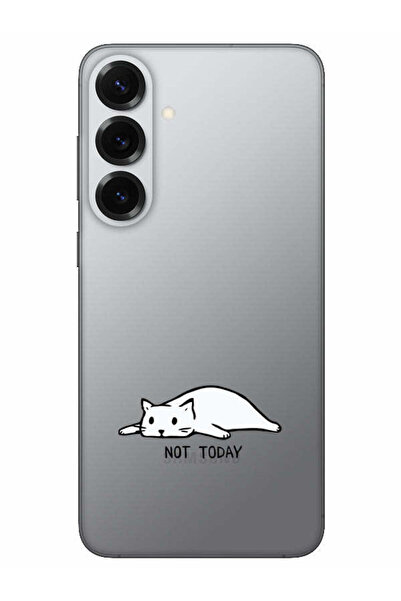 frondcase حافظة هاتف شفافة لهاتف سامسونج S25 بلس Not Today Cat