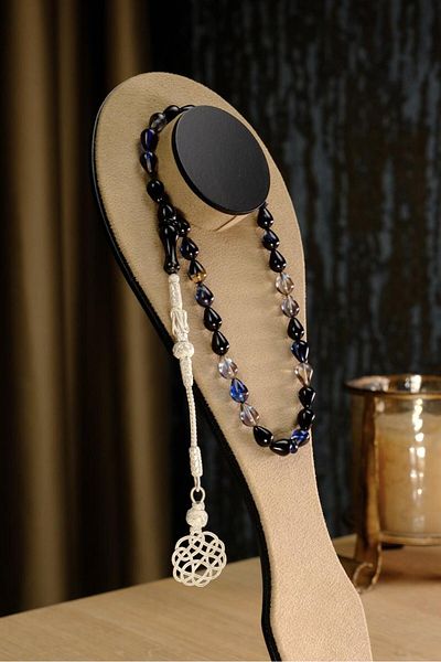 dergah tesbih Water Drop Model Multi Color Squeeze Amber Kazaz Tassel Prayer Beads