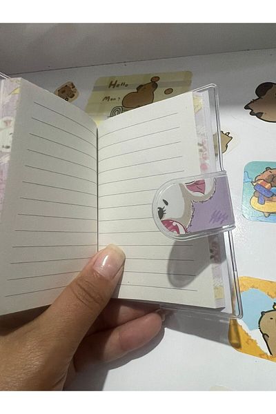 demirosa 1 Pc Mini Notepad with Cute Cartoon Characters – for School and Daily Use