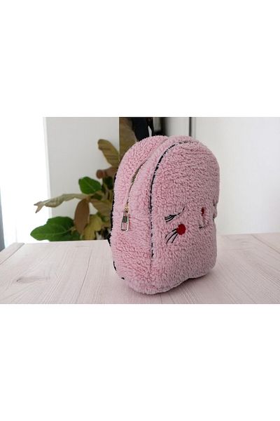 Tezcan Aksesuar Plush Cat Model Children's Backpack