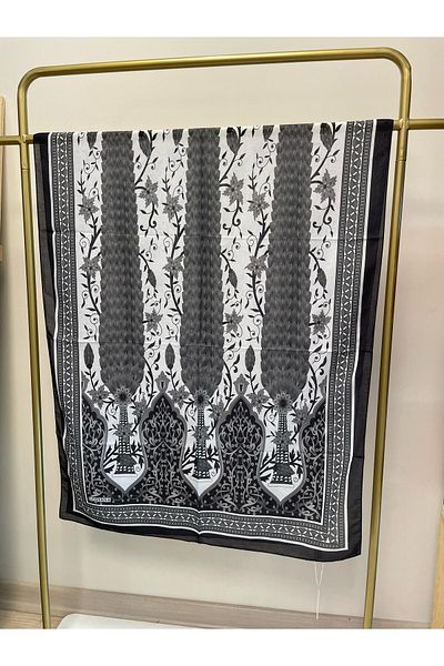 MENESSA Cotton Voile Garden Pattern Shawl