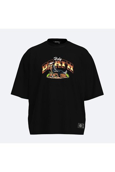 Shout Oversize Holy Death Boxy Fit Unisex T-Shirt