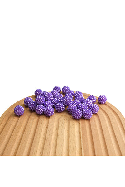 Prestij Boncuk 14 ملم لؤلؤ التوت الأرجواني 500 جرام خرز التوت