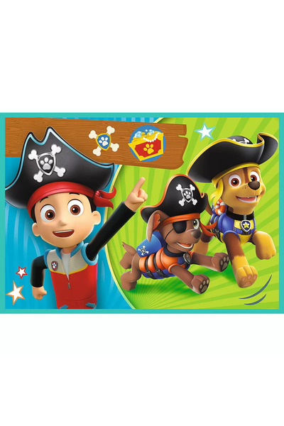 Generic Brand Echipa Happy Patrula Cățelușilor / Puzzle pentru copii Viacom Patrula Cățelușilor 4 în 1 (35 48 54 70 piese)