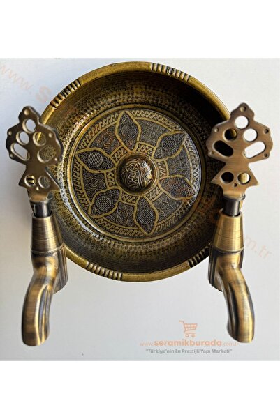 LPD SB Hamam Taslı İkili Osmanlı Musluğu Antik 1/2
