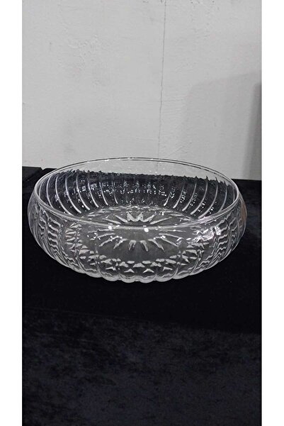 Loop Kördüğüm Handmade Large Size Glass Salad Bowl Presentation Bowl 24cm Linea
