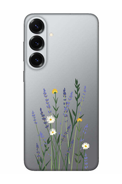 frondcase حافظة هاتف شفافة منقوشة باللون اللافندر لهاتف سامسونج S25 بلس