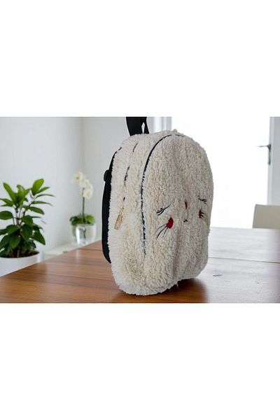 Tezcan Aksesuar Plush Cat Model Children's Backpack
