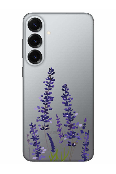 frondcase حافظة هاتف شفافة منقوشة باللون اللافندر لهاتف سامسونج S25 بلس