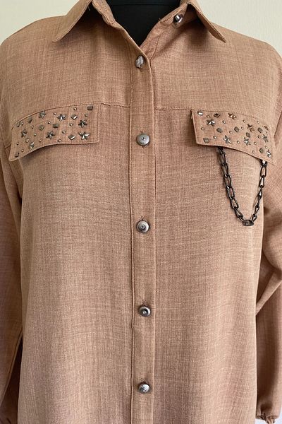EruZan Linen Stone Long Tunic