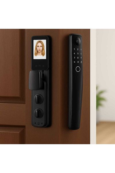 New Trend Smart lock with fingerprint and camera for wooden door