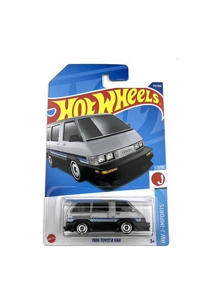 HOT WHEELS Metal Toy Car, 1986 Toyota Van, Grey, 1:64