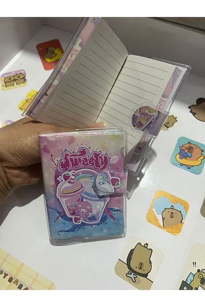 demirosa 2 Cute Ice Cream & Drink Mini Notebooks – for School and Daily Use