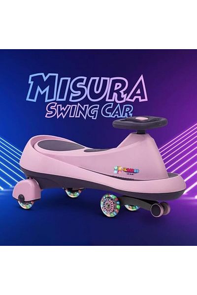 ALBADER Magic Swing Cars - Kids' Push Ride-On Toys with Music & Lights Efficts, Push Ride on Toy