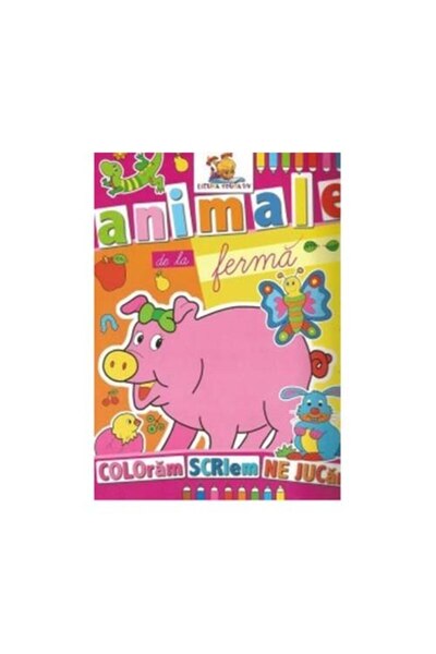 Editura Lizuka Educativ Animale de la ferma. Carte de colorat