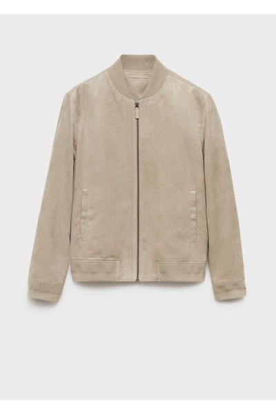MANGO Man Süet görünümlü bomber ceket