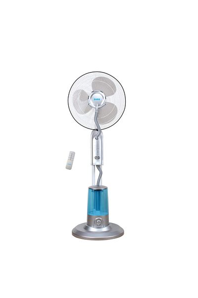 Zass Fan with remote control and water spray Zass ZMF 02 Silver, 75W, super fine spray 320ml/h 3.2L tank