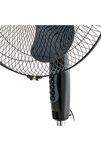 Zass ZF 1604 pedestal fan, 41cm diameter, 45 W, Silent and powerful motor, Black color