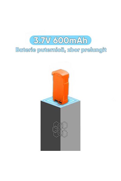 HexaCraft Rechargeable battery for drones, Li-Po, compatible with HexaCraft XD1 FlyTron, 3.7V 600mAh,