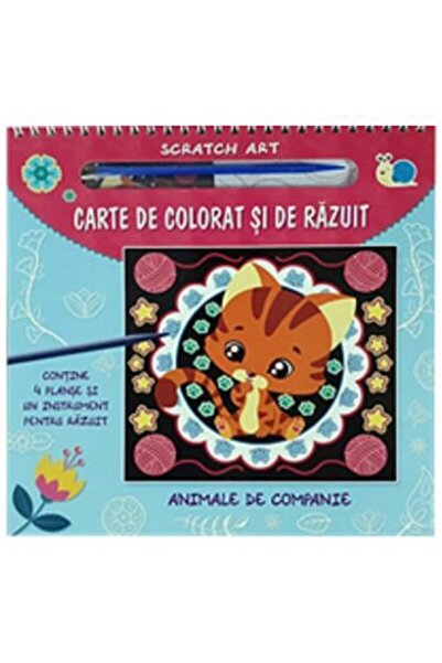 Editura Prut International Carte de colorat si de razuit.Animale de companie