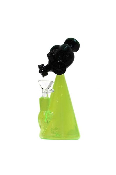 OEM Bong Green Alien Mask Water Pipe 15cm
