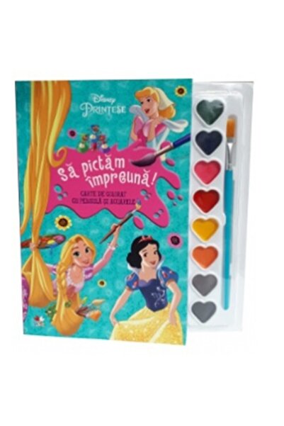 Editura Litera Disney. Printese. Sa Pictam Impreuna! Carte De Colorat Cu Pens...