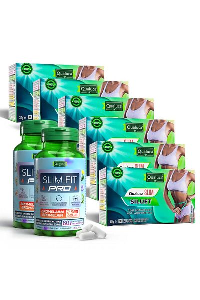 Qualuca Slimming complex – Slim Fit PRO (120 caps.) + Slim Siluet (6 boxes) | 60 days
