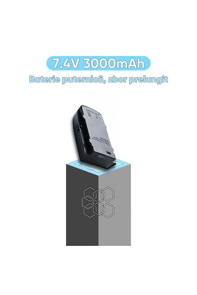 HexaCraft Rechargeable battery for drones, Li-Po, compatible with HexaCraft PixelPilot, 7.4V 3000mAh,