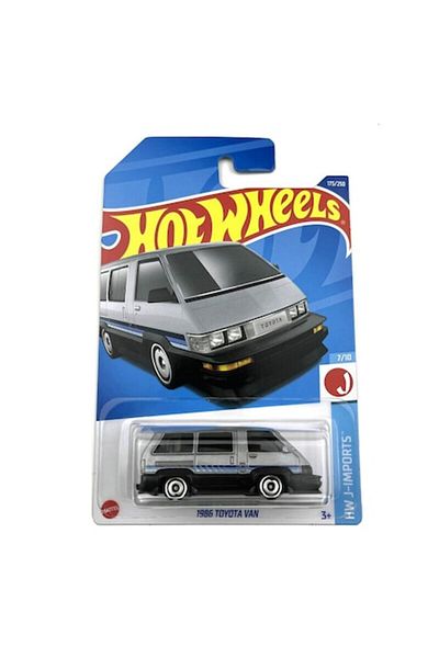 HOT WHEELS Metal Toy Car, 1986 Toyota Van, Grey, 1:64