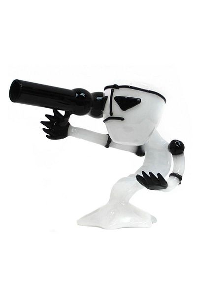 OEM Pipă Bong Bazooka Albă Alien Specialists 15 cm