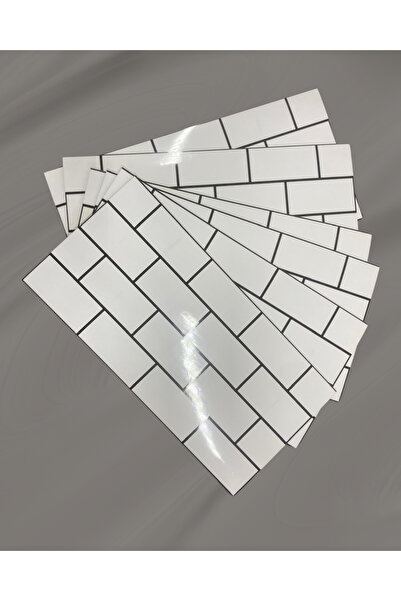 UKAB 6024 Kendinden Yapışkanlı Esnek Köpük Seramik Beyaz Pvc Mermer Panel 60x30 Cm Banyo Wc Mutfak