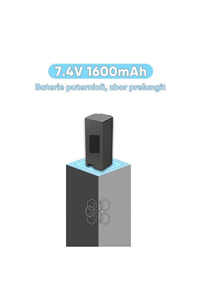 HexaCraft Rechargeable battery for drones, Li-Ion, compatible with HexaCraft ECHO7, 7.4V 1600mAh, Extended