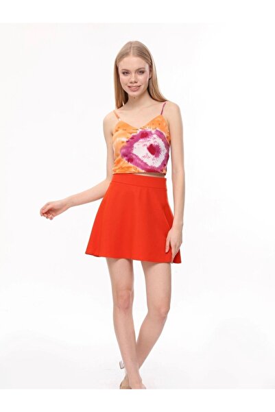 onx10 Міні-спідниця-кльош - помаранчева