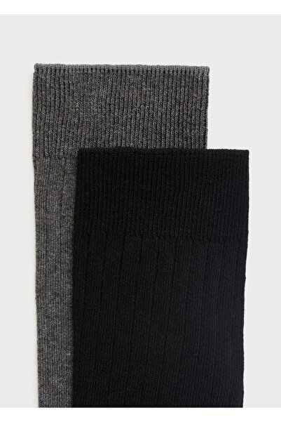 MANGO Man 2'li fitilli pamuklu çorap seti