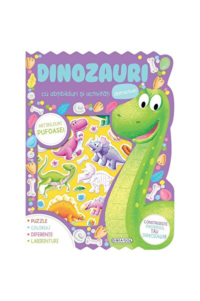 Editura Girasol Abtibilduri pufoase - Dinozauri