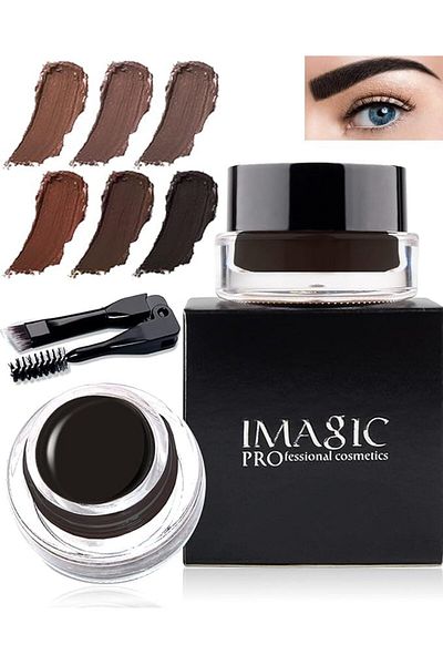 imagic LADY MODEL IMAGIC 6-Color Eyebrow Gel Kit with 2-in-1 Brush | Waterproof, Long-Lasting Brow Gel for