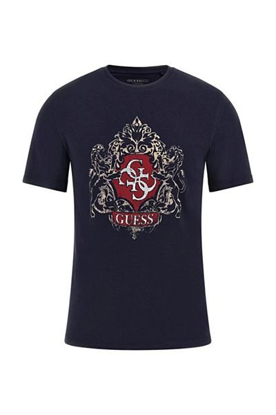 Guess Emblem Men's Slim Fit Modal Blended T-Shirt