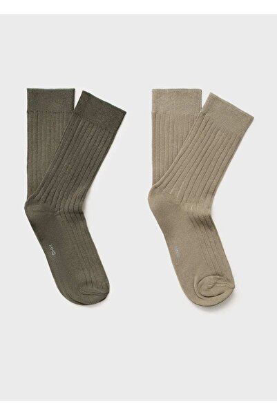 MANGO Man 2'li fitilli pamuklu çorap seti