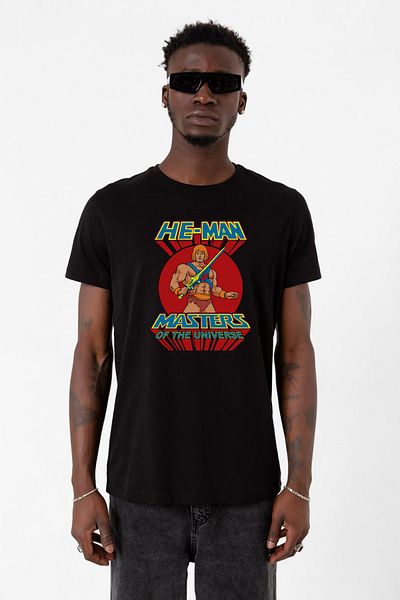 Tshirthane Ανδρικό μπλουζάκι He Man Masters Of The Universe Μαύρο