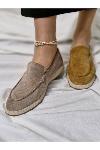 a ayak&kabım official Genuine Leather Women's Suede Shoes |   Elegant Design That Combines Elegance and Comfort