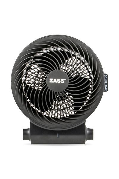 Zass Încălzitor electric cu ventilator Zass ZFH 10 Negru, Vortex Airflow, 2 niveluri de putere: (1000W / 2000W), Silențios 45 dB