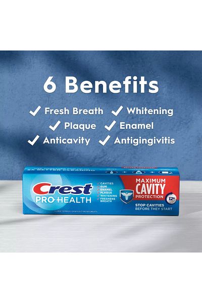 CREST Toothpaste, Crest, Pro-Health, Pro-Health, Cavity Protection, Protection Against Tartar and Cavities