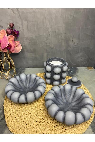Gardenya Bubble Silindir Mumluk Seti & İnci Tozu Mum ( Mum ve Fitil Pakete Dahil )