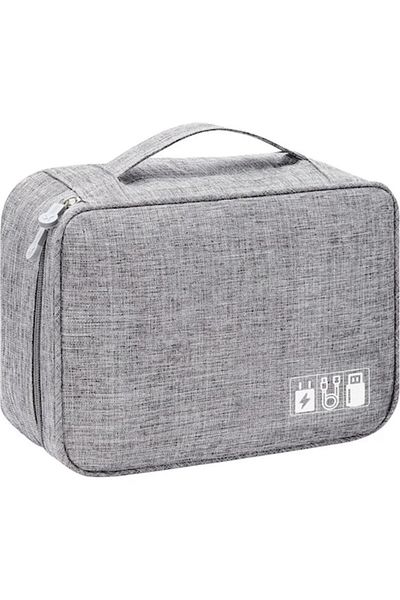 OEM Accessory Bag for Laptop, Phone, Small Camera, USB Cables, Chargers, SSD, HDD, Adapters, Gray